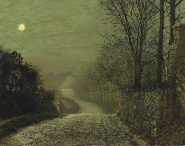 A country lane by moonlight by John Atkinson Grimshaw